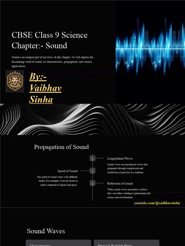 CBSE Class 9 Science Chapter Sound | PDF | Sound | Waves