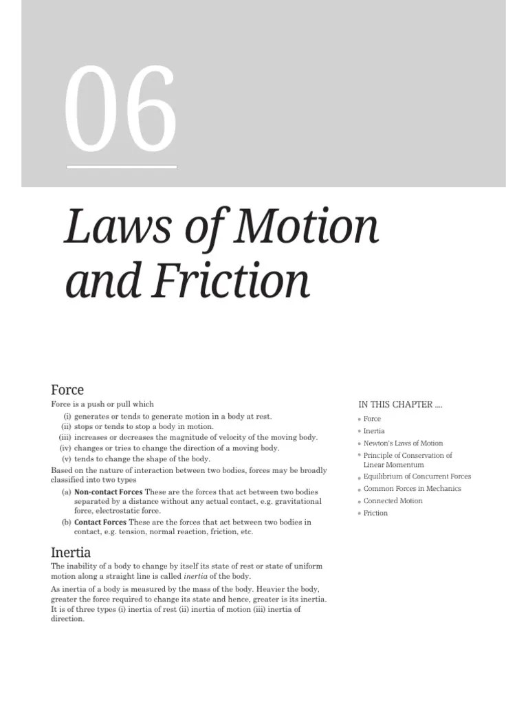 Laws Of Motion And Friction | PDF | Force | Friction