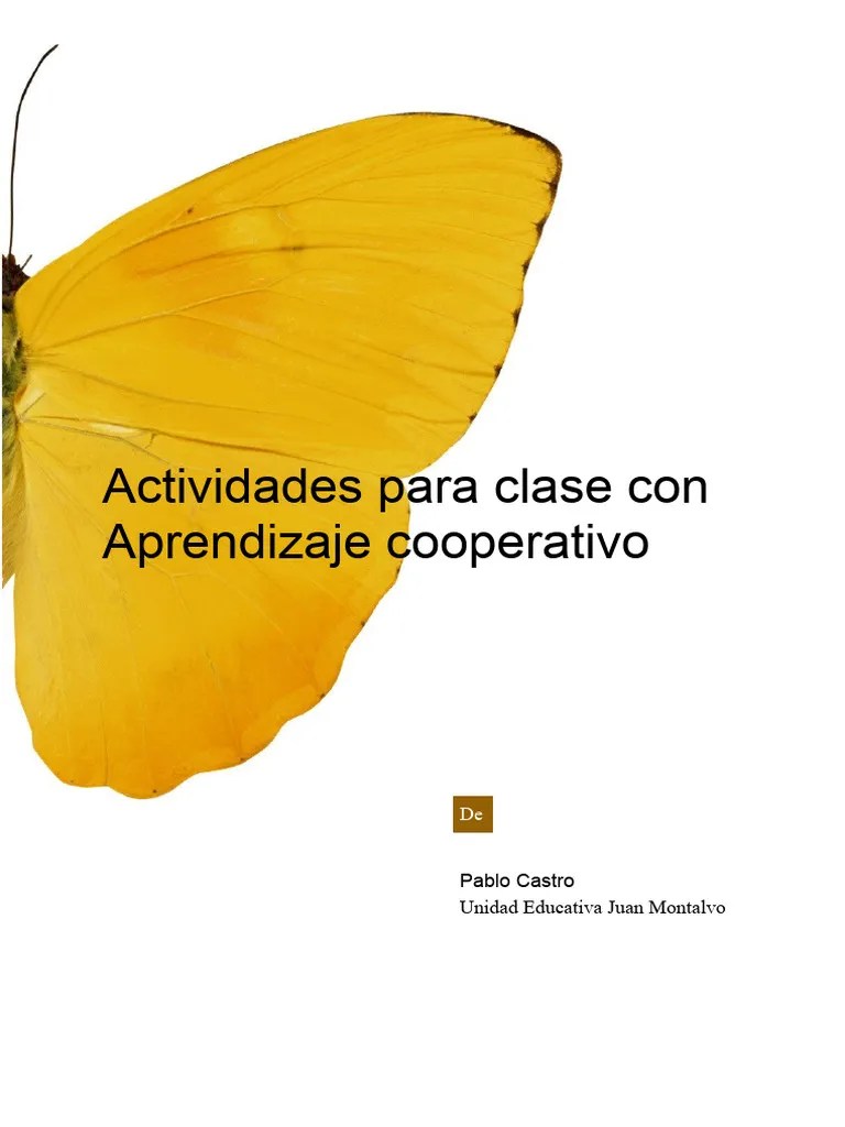 Actividades Para Clase Con Aprendizaje Cooperativo | PDF | Maestros | Aprendizaje