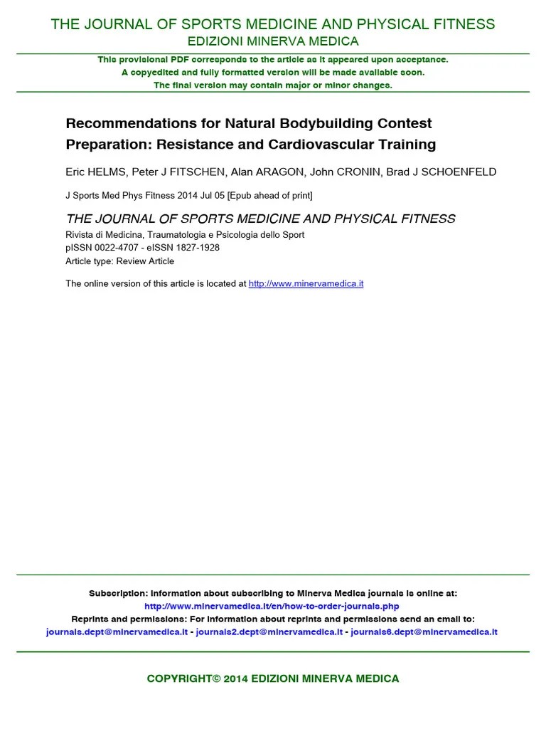 Recommendations For Natural Bodybuilding Contest Preparation Resistance ...