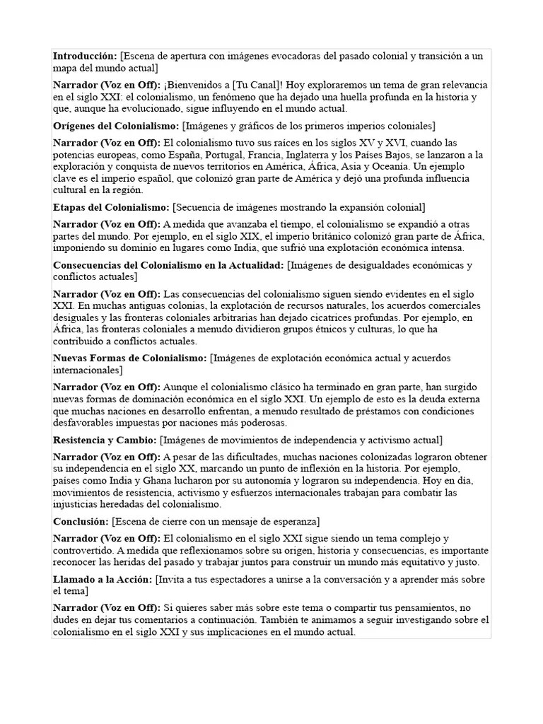 El Colonialismo En El Siglo XXI. Origen, Historia Y Consecuencias En La Actualidad | PDF