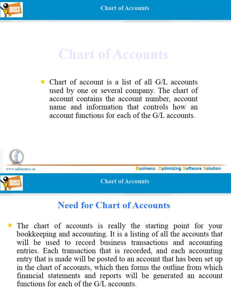 Chapter-2 Chart Of Accounts | PDF | Balance Sheet | Bookkeeping