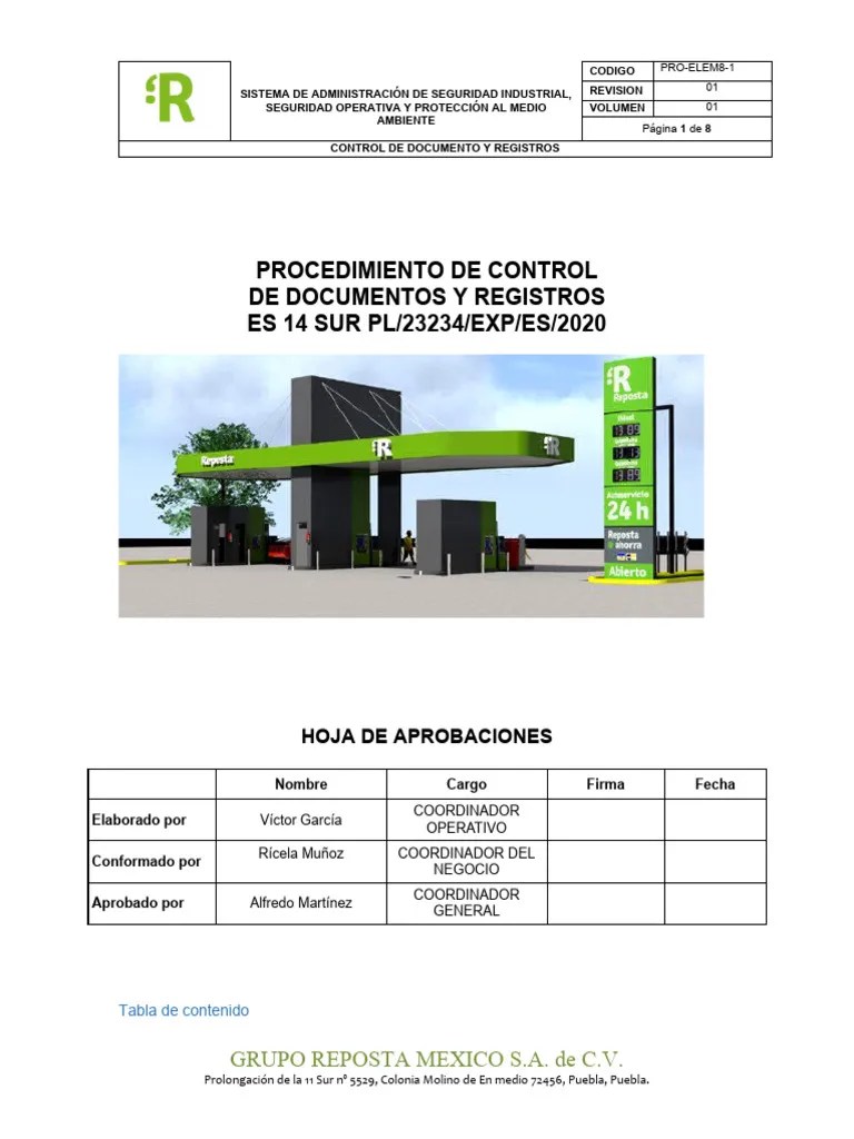 PRO-ELEM8-1 Control De Documento | PDF | Archivo De Computadora