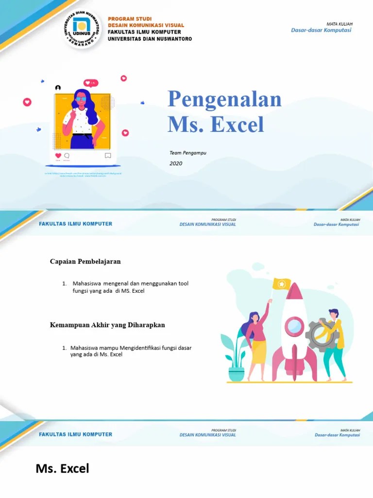 Pertemuan 5 - Pengenalan Excel Dan Fungsi Dasar Ms - Excel REV | PDF