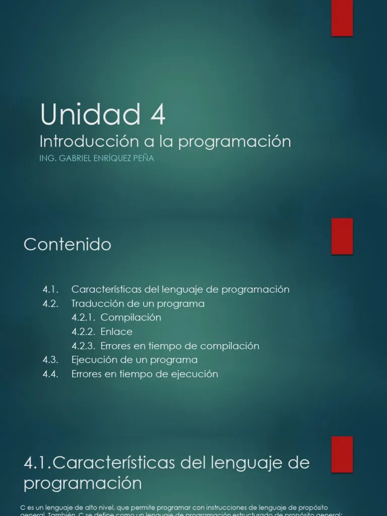 Unidad 4 | PDF | Compilador | Programación