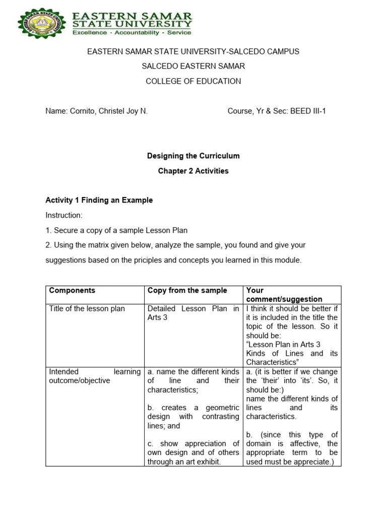 ACTIVITY 2 THE TEACHER AND SCHOOL CURRICULUM | PDF | Learning | Curriculum