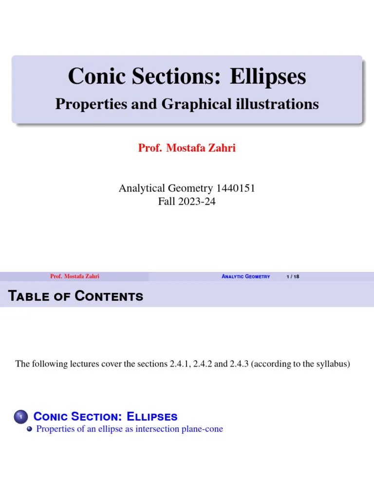 Conic Sections Ellipse L | PDF | Ellipse | Euclid
