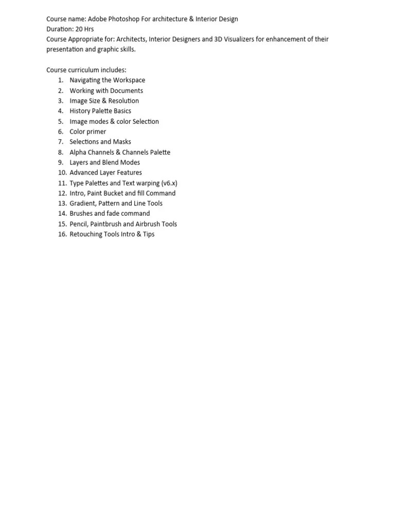 Adobe Photoshop For Architecture And Interior Design | PDF