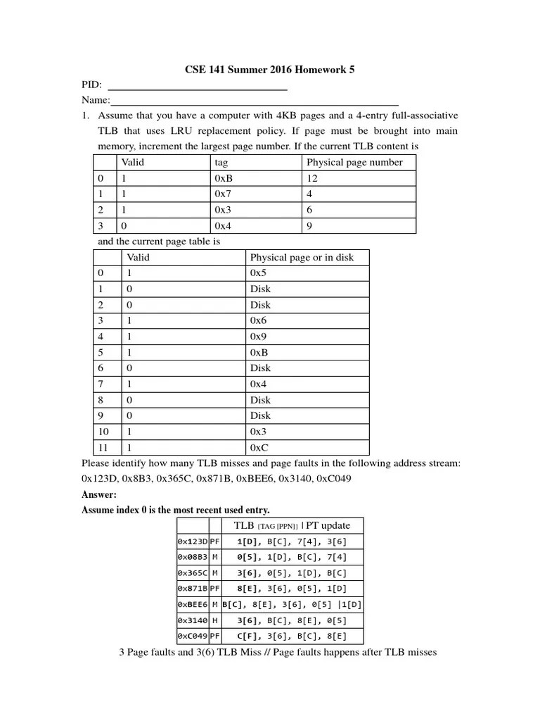 Homework 5 | PDF | Computer Science | Operating System Technology