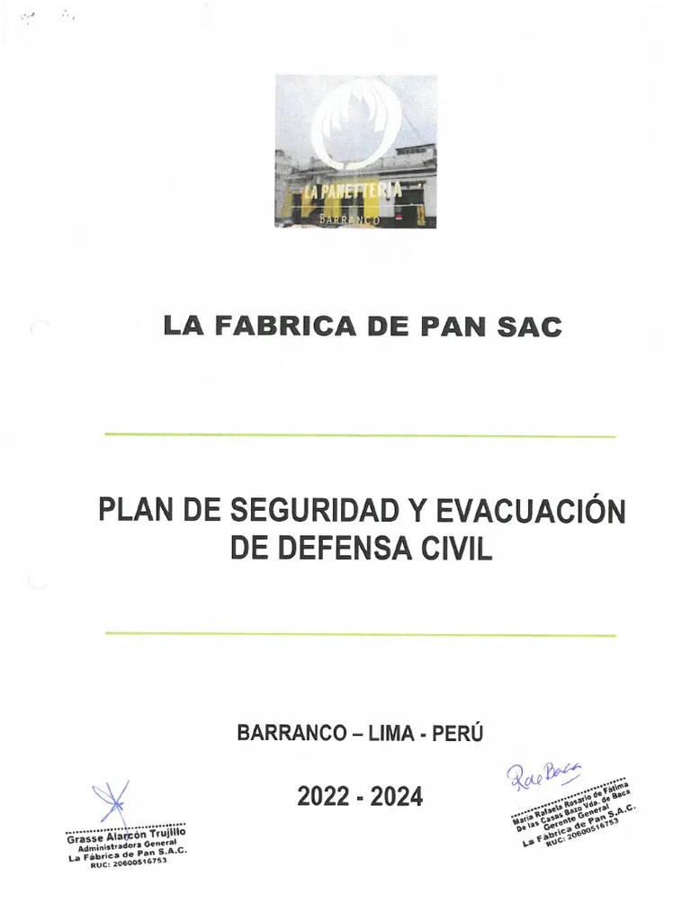 Plan De Seguridad Y Evacuación De Defensa Civil | PDF