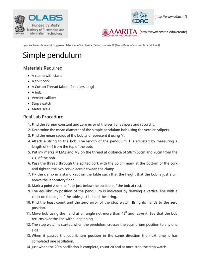 Pendulum | PDF | Pendulum | Mechanics