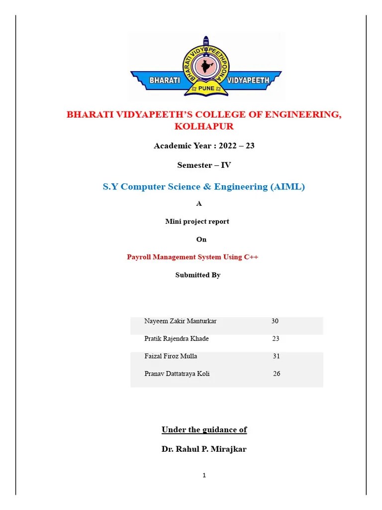 Payroll Management System Report | PDF | Payroll | Employment
