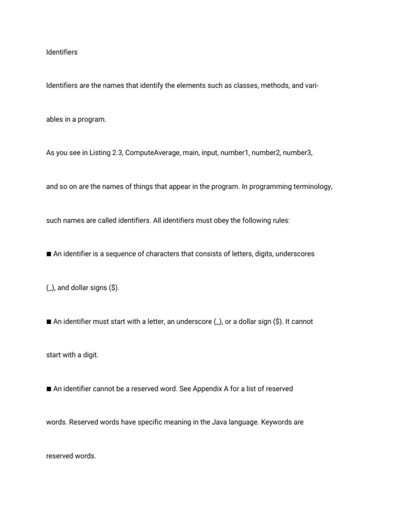 Identifiers-WPS Office | PDF