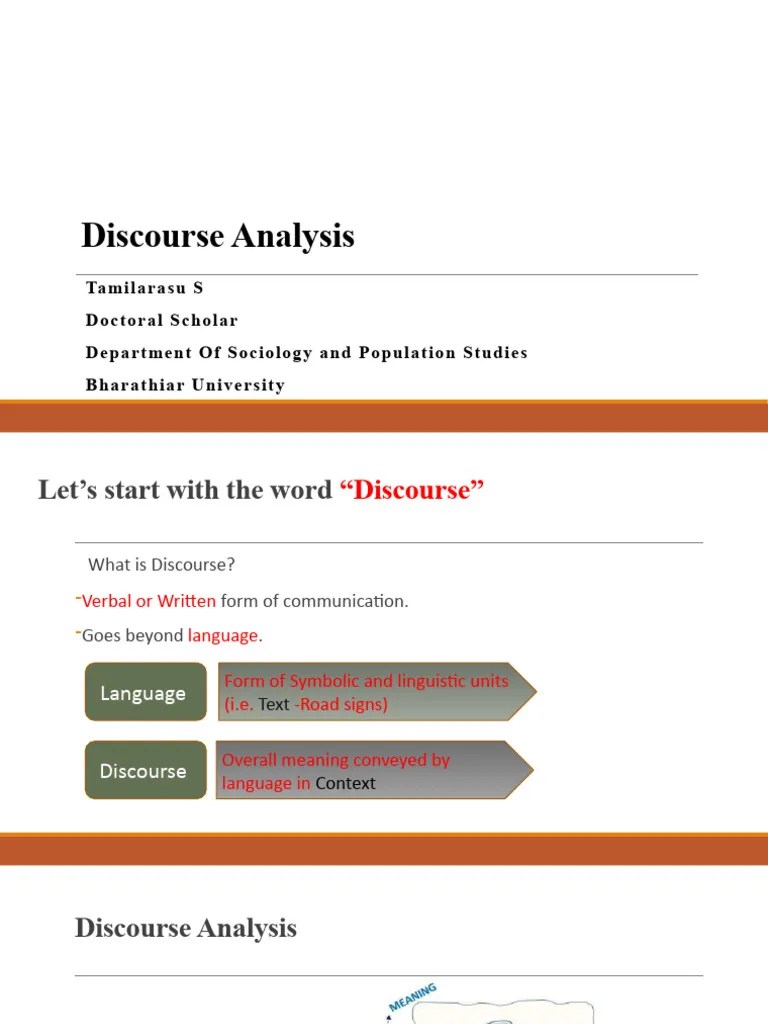 Discourse Analysis | PDF