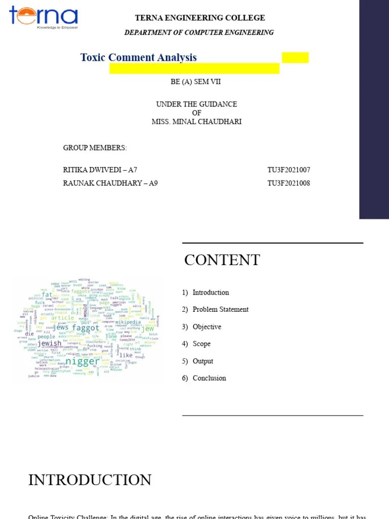 Toxic Comment Analysis Using NLP | PDF | Social Media | Popular Culture ...