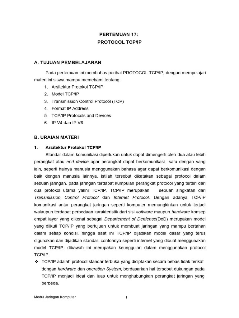 Materi 9 - TCP - IP | PDF