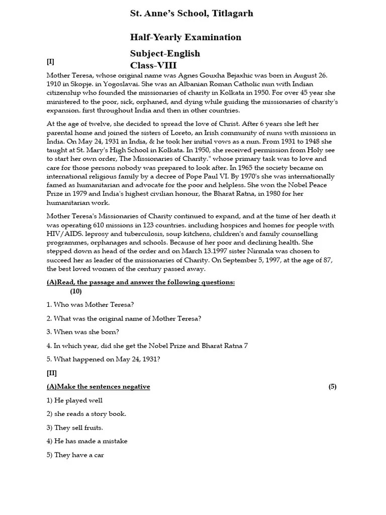 Mother Teresa | PDF | Mother Teresa