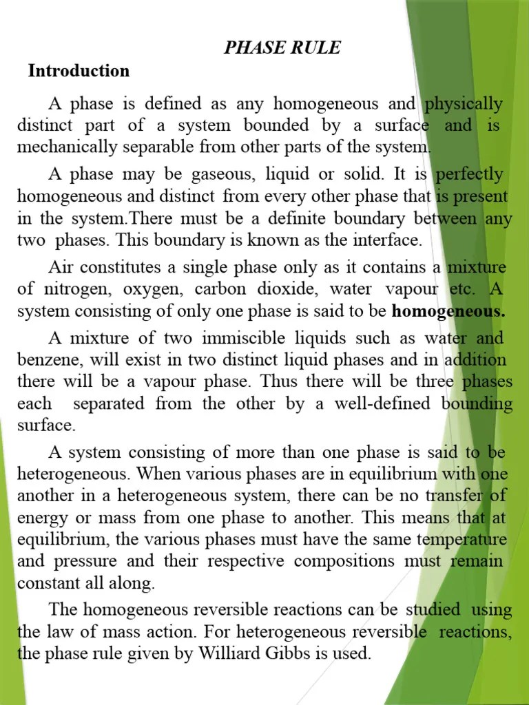 Phase Rule | PDF | Phase (Matter) | Phase Rule