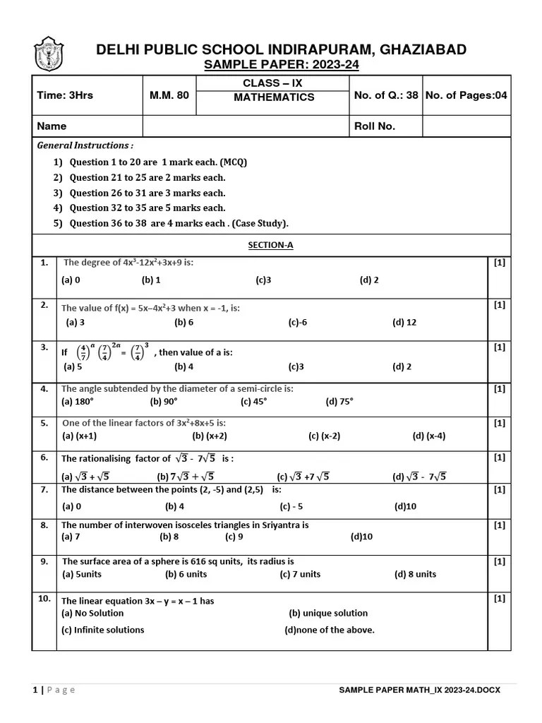 Math Sample | PDF | Circle | Triangle