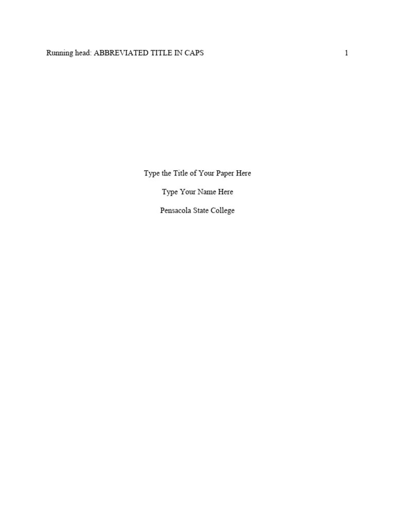 Apa Template | PDF | Citation | Apa Style