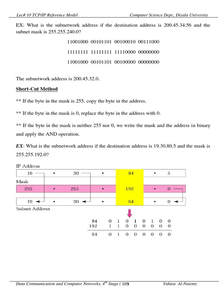 10 - Lecture Ten (TCP-IP) | PDF | Transmission Control Protocol ...