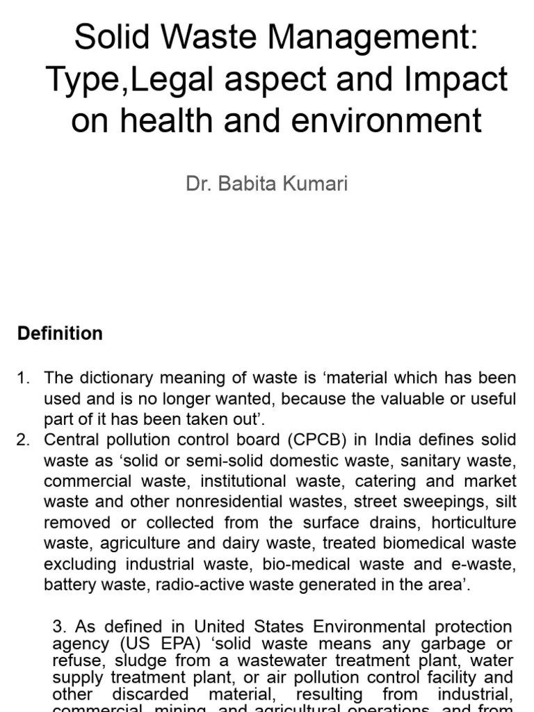 Solid Waste Management | PDF | Waste | Biodegradation