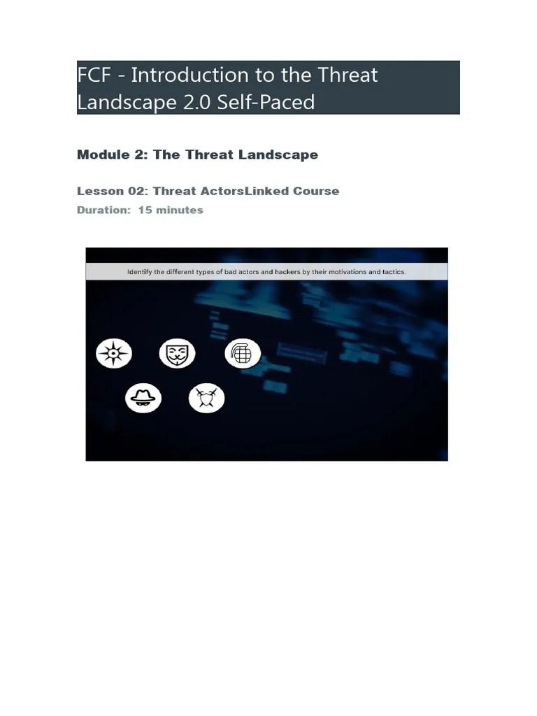 Module 2 Introduction To Cybersecurity | PDF