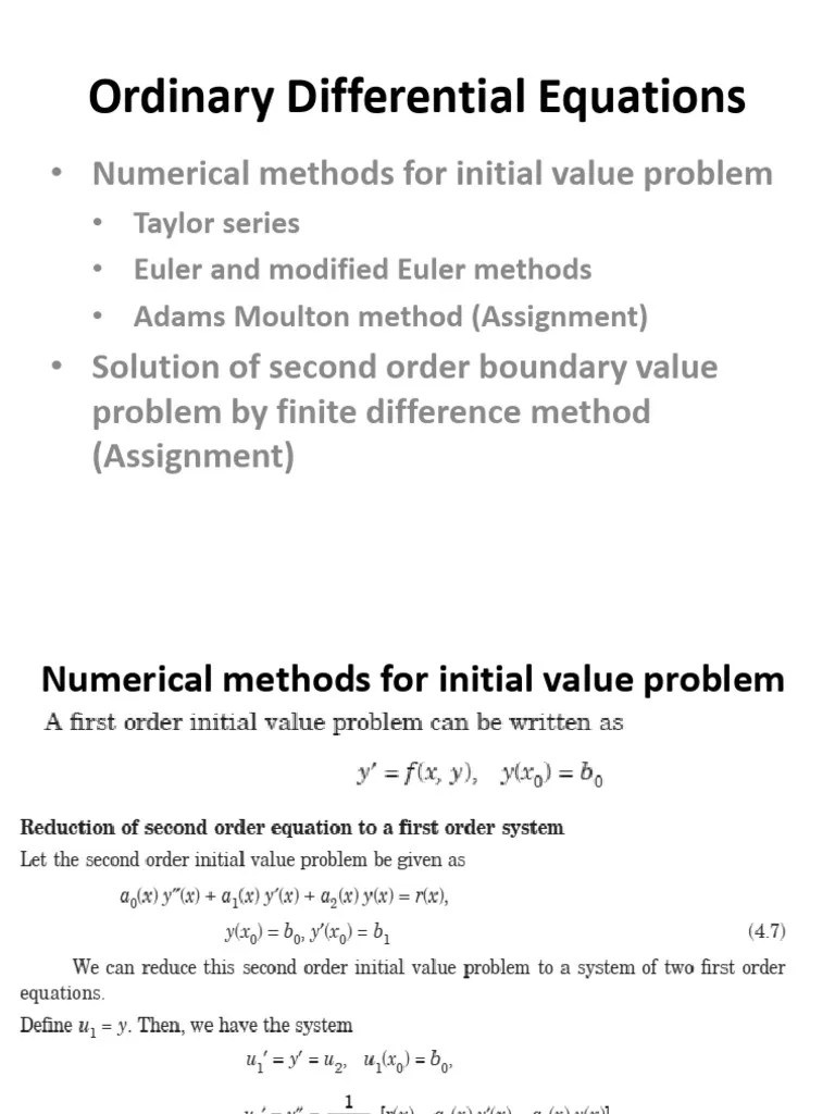 Ordinary Differential Equations | PDF