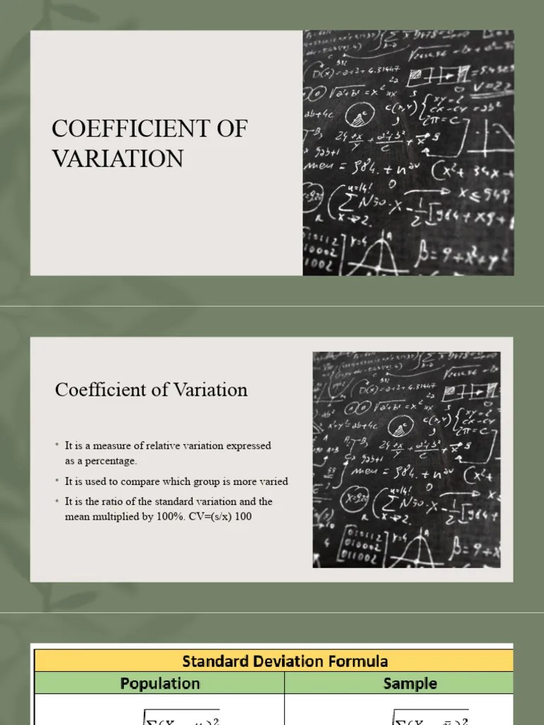 Understanding Coefficient Of Variation | PDF