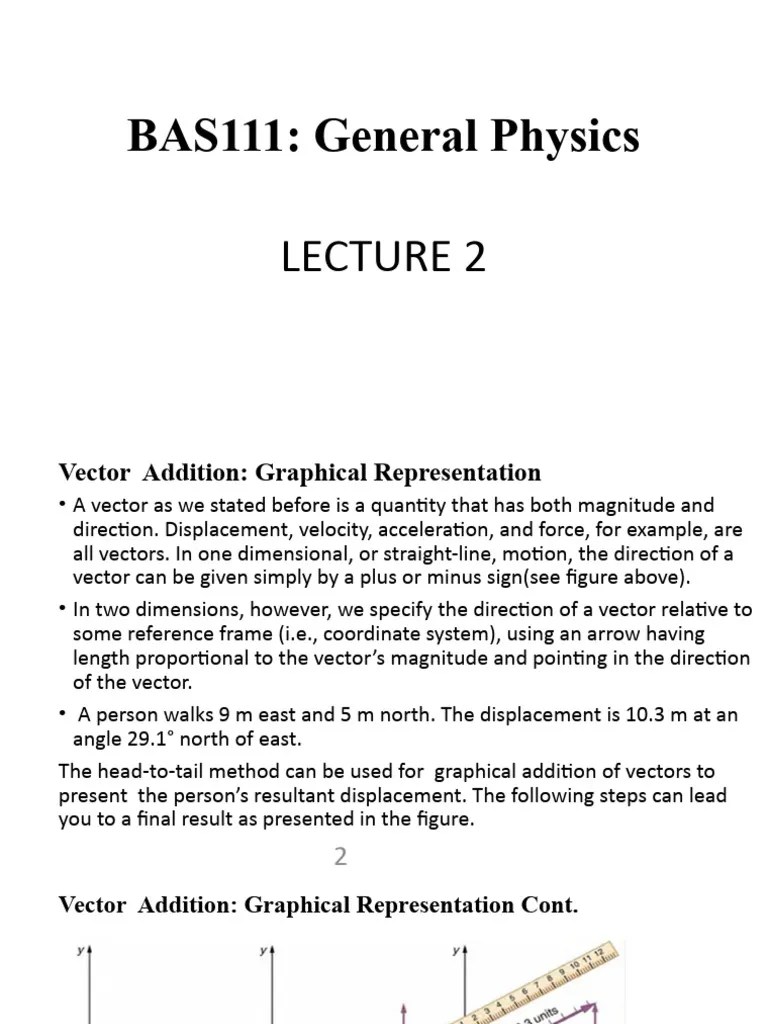 Lectures 2 General Physics | PDF | Velocity | Acceleration