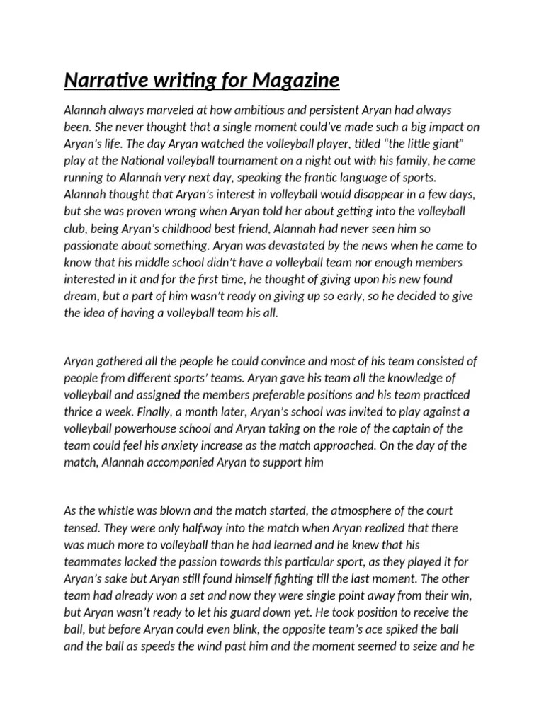 Narrative Writing | PDF