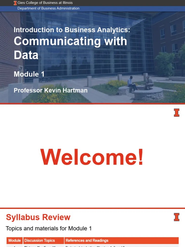 Module - 1 - Introduction To Business Analytics - Communicating With ...