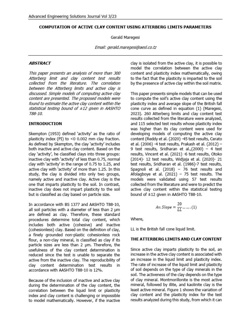 Variations Of The Atterberg Limits And Clay Activity With Salt Content - Download Creative Sunset Photo | 4K