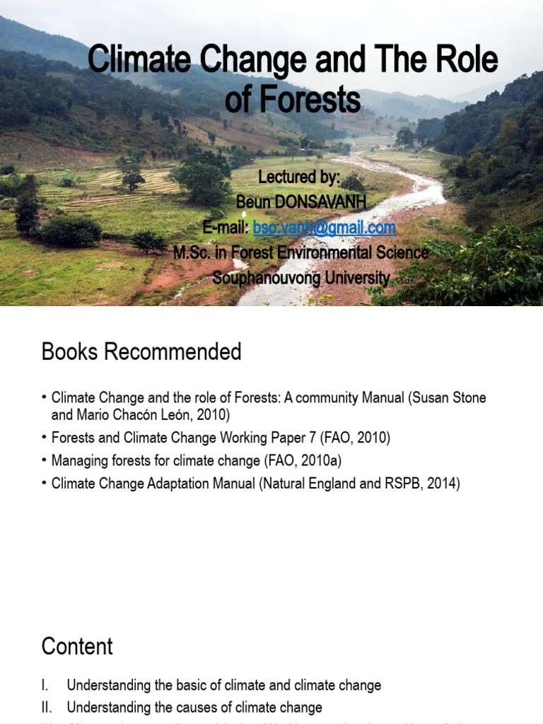 Climate Change And The Role Of Forests 2022 02 | PDF