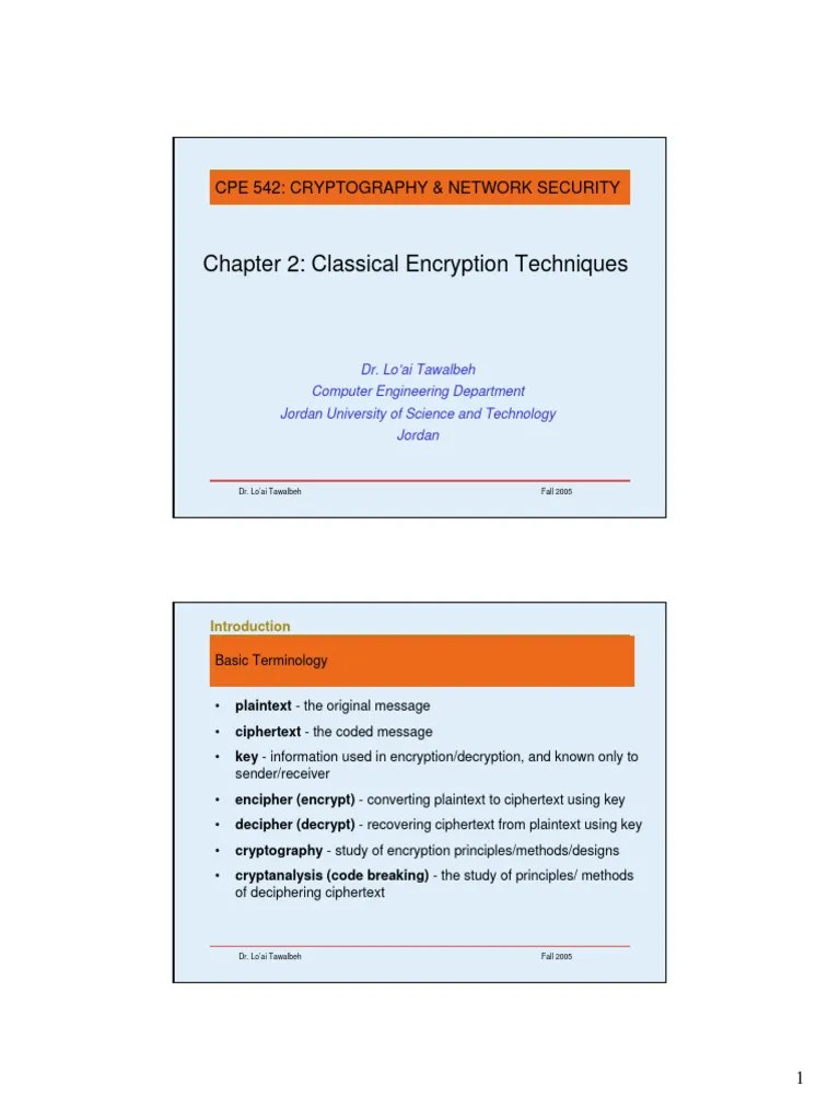 CH 02 | PDF | Cryptography | Cryptanalysis