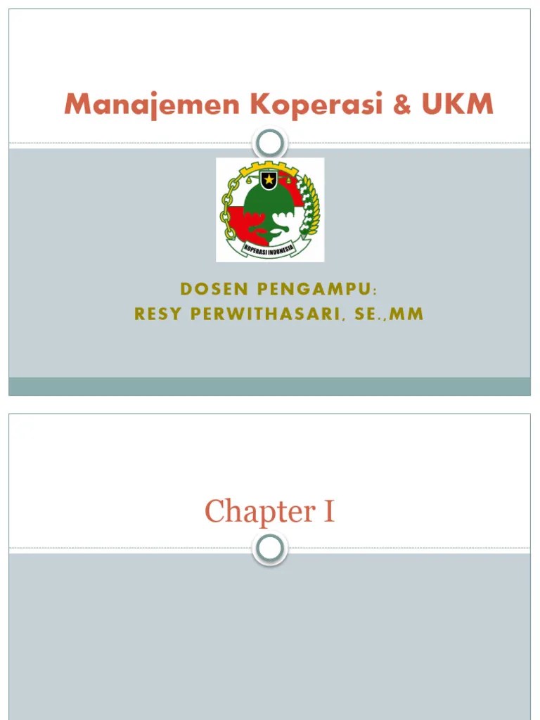 Manajemen Koperasi Dan UMKM | PDF