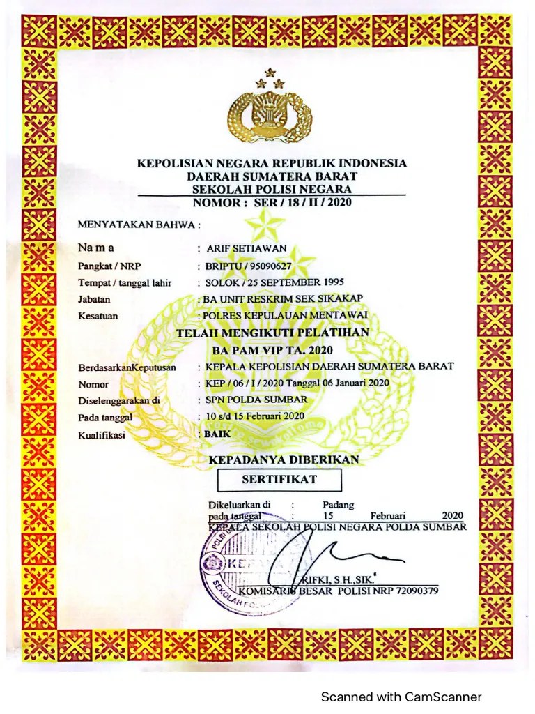 Pelatihan Pam Vvip | PDF