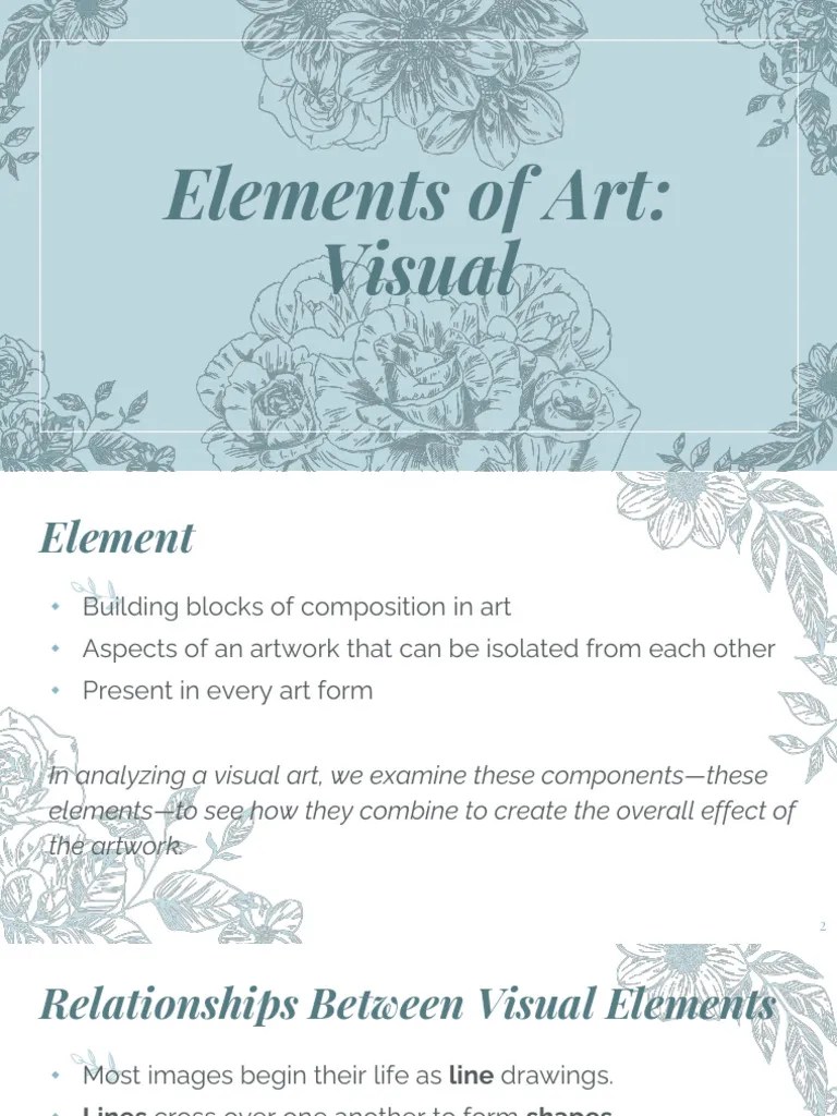 Lesson 03 - Elements Of Visual Arts | PDF