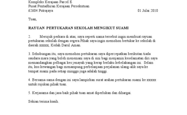 Contoh Surat Rayuan Untuk Tinggal Di Asrama - Aadhar In