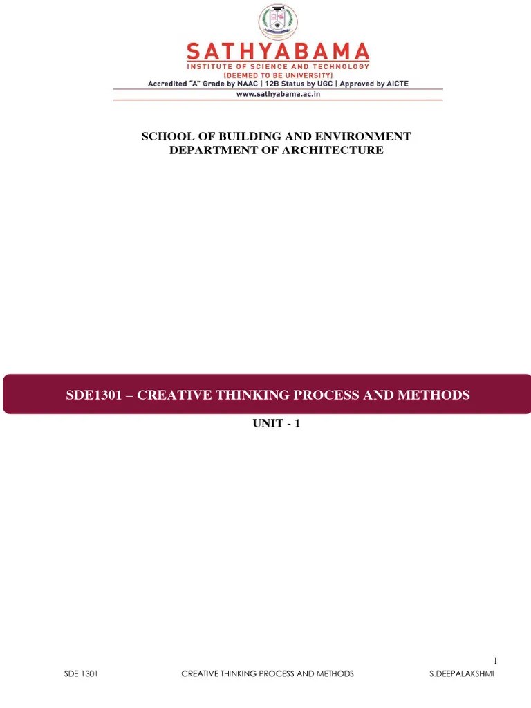 Creative Thinking | PDF | Design | Sustainable Design