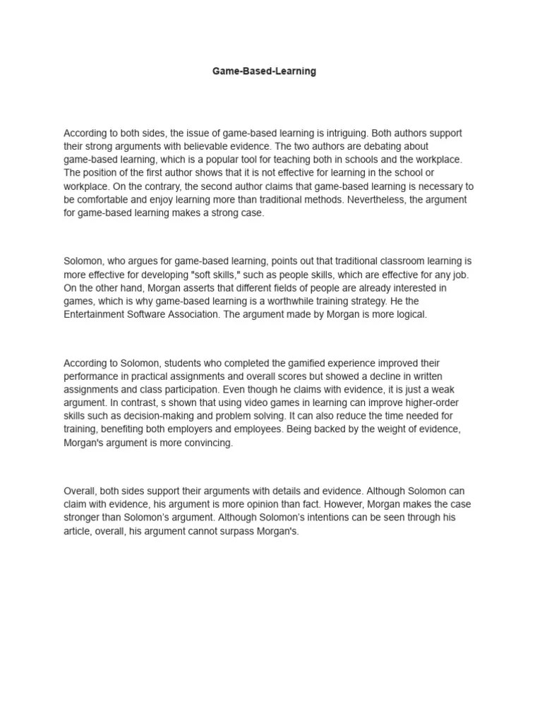 Game Based Learning | PDF