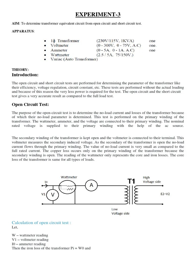 Experiment 3 | PDF | Transformer | Metrology