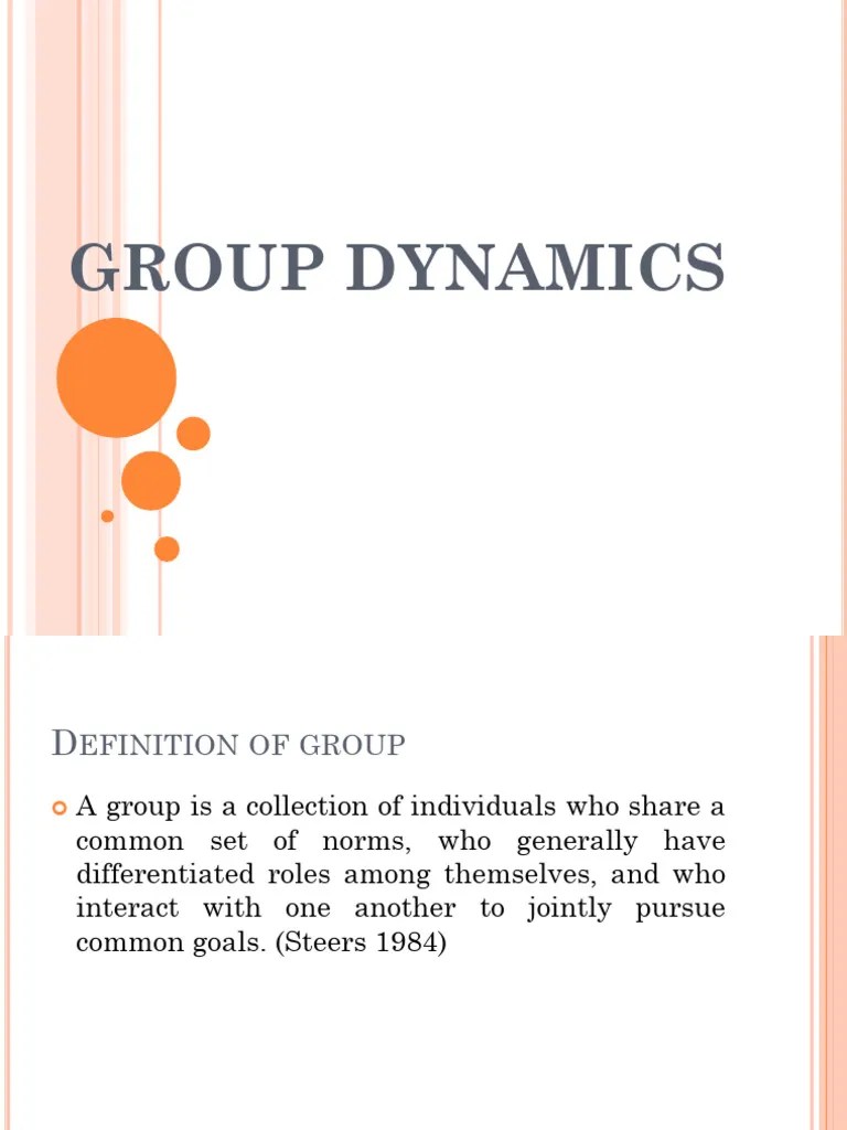 Group Dynamics Mba | PDF | Group Cohesiveness | Goal