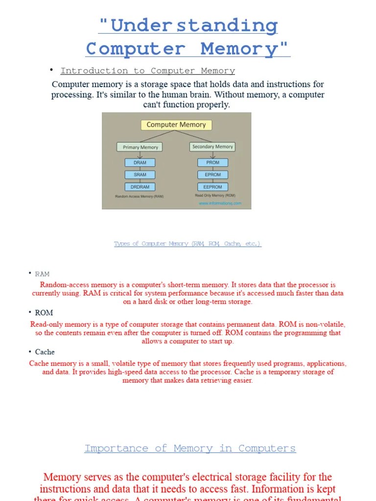 Understanding Computer Memory | PDF