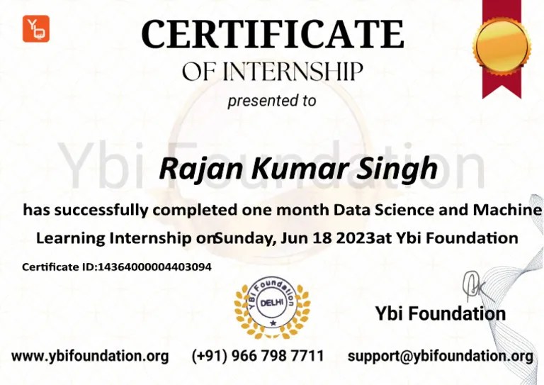 DataScience&MachineLearning Certificate | PDF