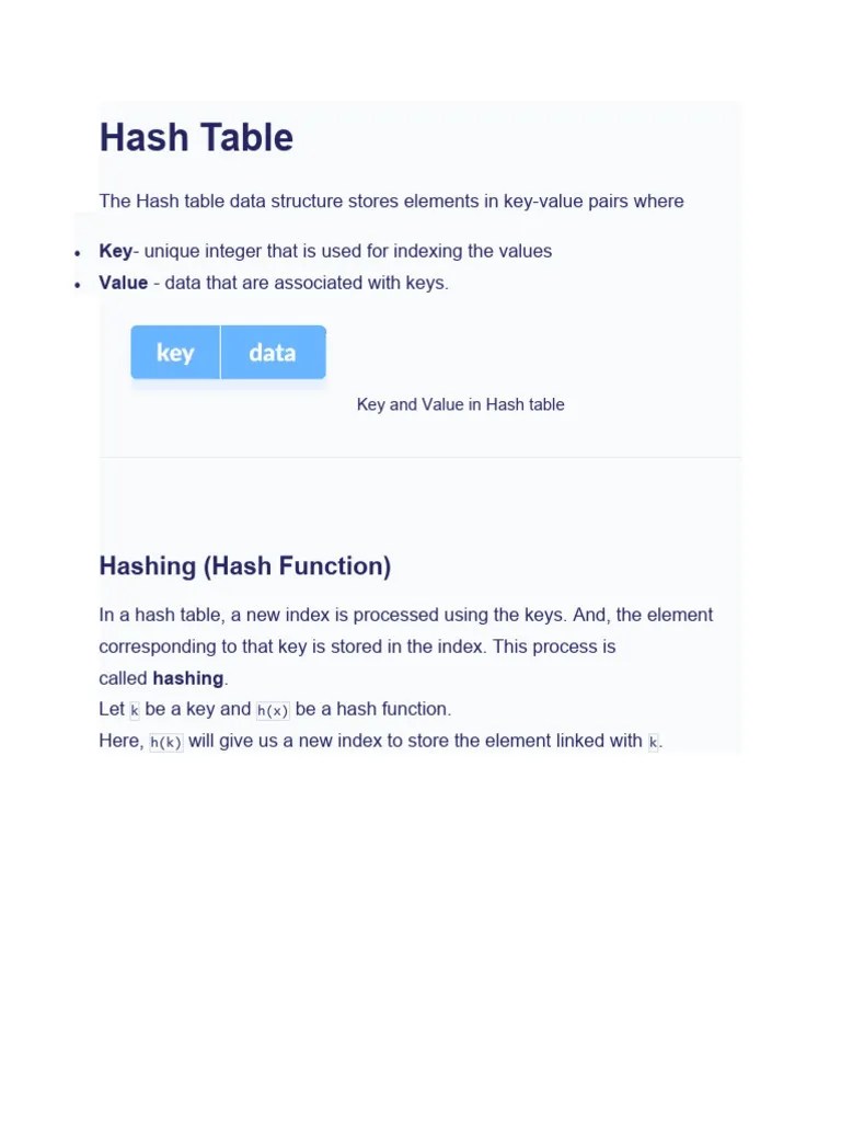 Hash Table | PDF | Software Engineering | Computer Science