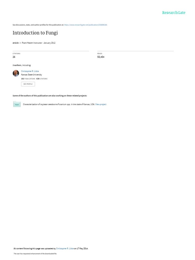 Introduction To Fungi | PDF | Fungus | Plants