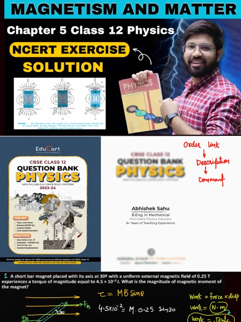 Ncert Sol CH 5 Magnetism & Matter Class 12 | PDF