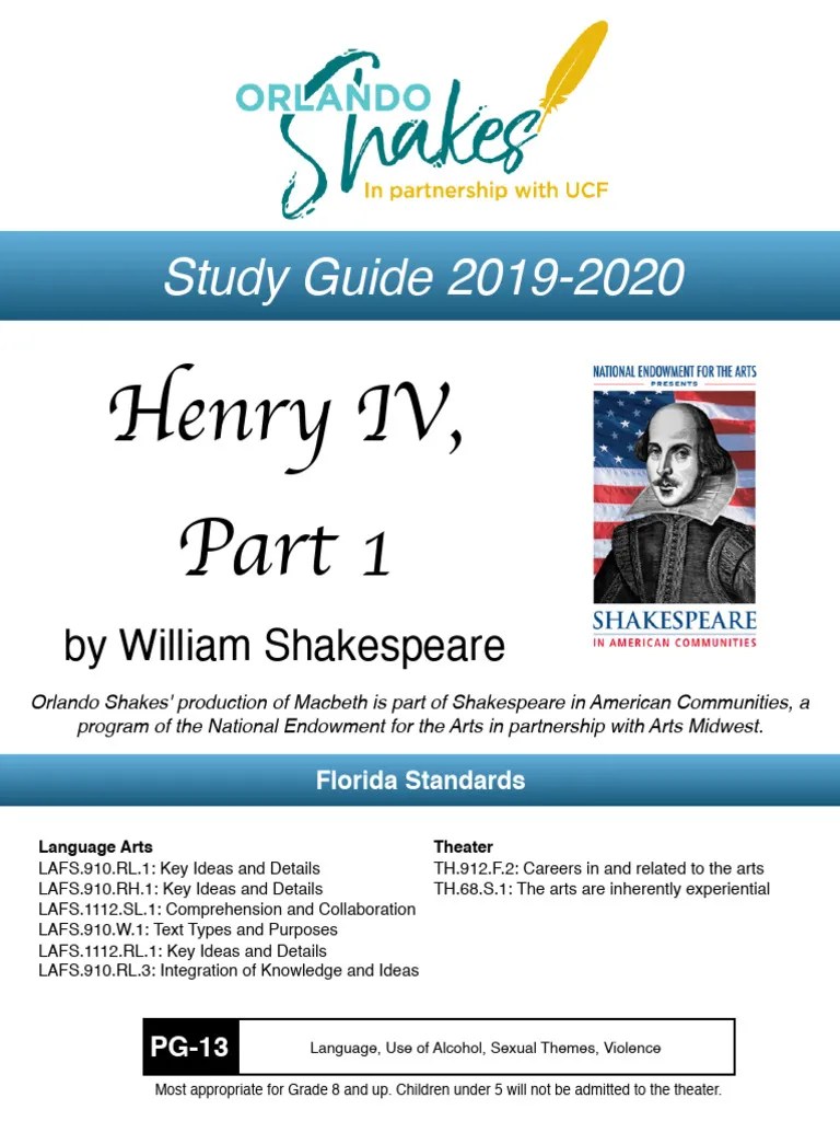 Henry IV Part 1 Study Guide | PDF