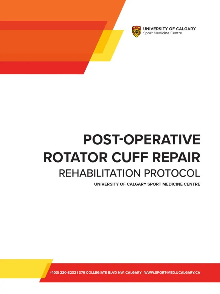 FINAL - Post-Op Shoulder Rehabilitation Protocol | PDF